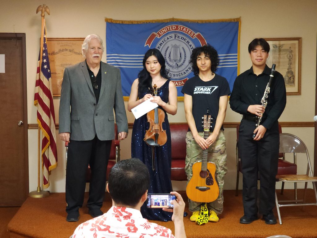Tony with Scholarship winners
